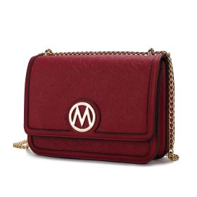 MKF Collection Amiyah Vegan Leather Women Shoulder Bag by Mia K (Material: Vegan Leather, Color: Red)
