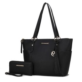 MKF Collection Gloria Tote Handbag Vegan Leather Womens by Mia k (Material: Vegan Leather, Color: Black)
