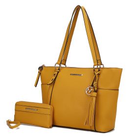 MKF Collection Gloria Tote Handbag Vegan Leather Womens by Mia k (Material: Vegan Leather, Color: Yellow)