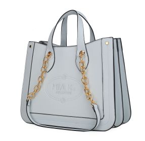 MKF Collection Stella Tote Handbag Vegan Leather Crossover Women by Mia k (Material: Vegan Leather, Color: Blue)