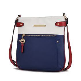 MKF Collection Camilla Crossbody Handbag by Mia K (Material: Vegan Leather, Color: Indigo Blue)