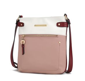 MKF Collection Camilla Crossbody Handbag by Mia K (Material: Vegan Leather, Color: Mauve)