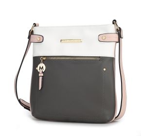 MKF Collection Camilla Crossbody Handbag by Mia K (Material: Vegan Leather, Color: Charcoal)