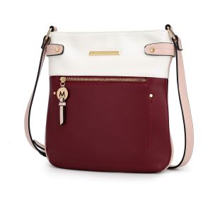 MKF Collection Camilla Crossbody Handbag by Mia K (Material: Vegan Leather, Color: Red)