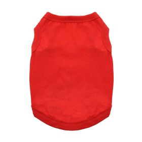100% Cotton Dog Tanks (Color: Flame Scarlet Red, size: X-Large)