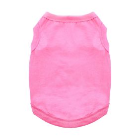 100% Cotton Dog Tanks (Color: Carnation Pink, size: large)