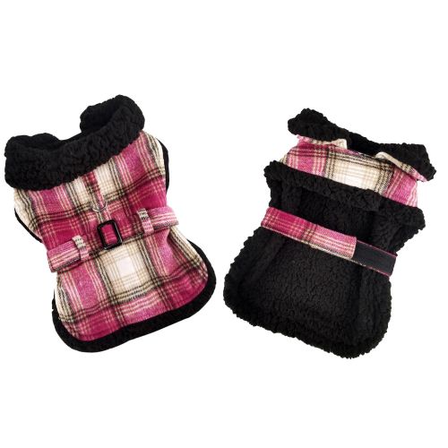 Sherpa-Lined Dog Harness Coat