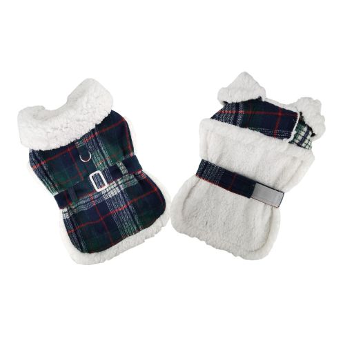 Sherpa-Lined Dog Harness Coat